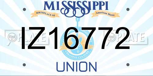 IZ16772 Mississippi License Plate