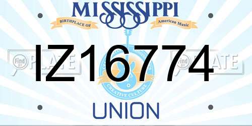 IZ16774 Mississippi License Plate