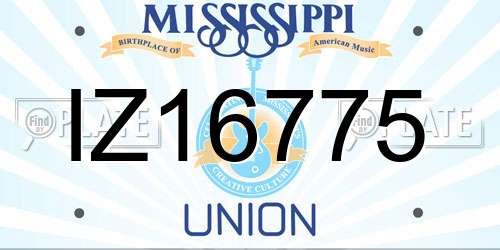 IZ16775 Mississippi License Plate