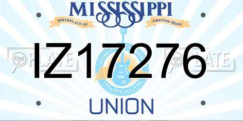 IZ17276 Mississippi License Plate