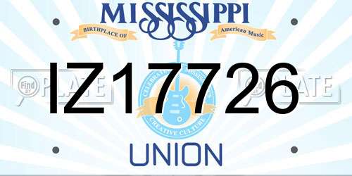 IZ17726 Mississippi License Plate