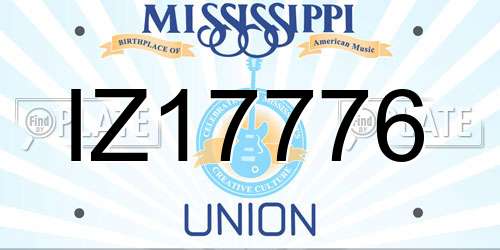 IZ17776 Mississippi License Plate