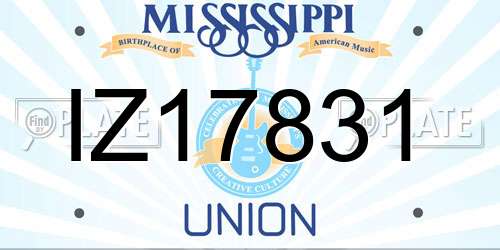 IZ17831 Mississippi License Plate