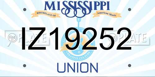 IZ19252 Mississippi License Plate