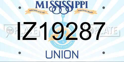 IZ19287 Mississippi License Plate