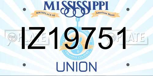 IZ19751 Mississippi License Plate