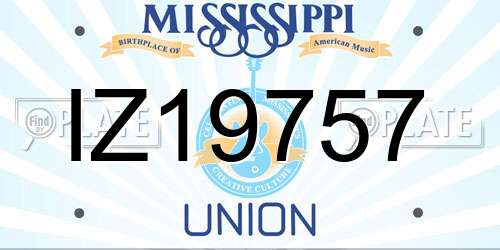 IZ19757 Mississippi License Plate