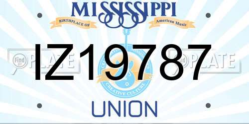 IZ19787 Mississippi License Plate