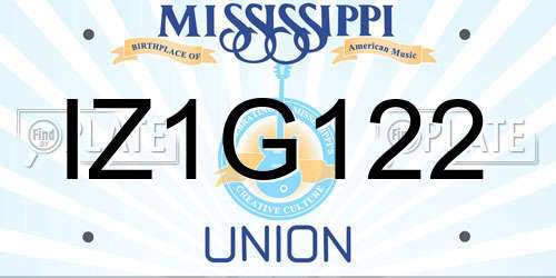 IZ1G122 Mississippi License Plate