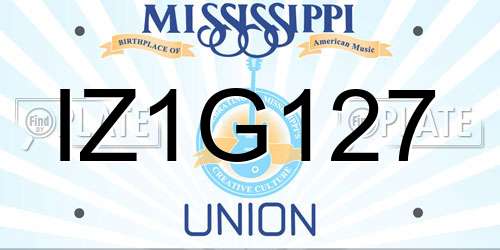 IZ1G127 Mississippi License Plate