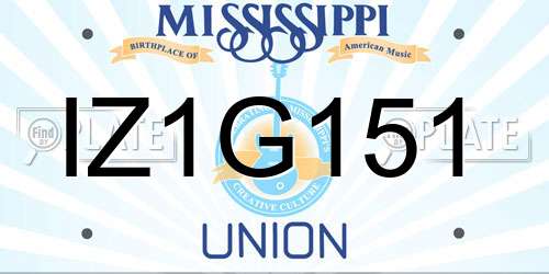 IZ1G151 Mississippi License Plate