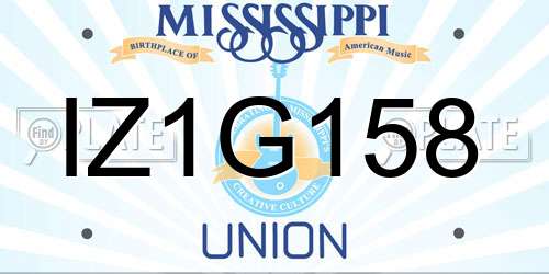 IZ1G158 Mississippi License Plate
