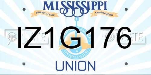 IZ1G176 Mississippi License Plate