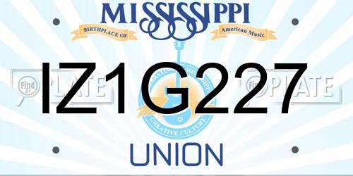 IZ1G227 Mississippi License Plate