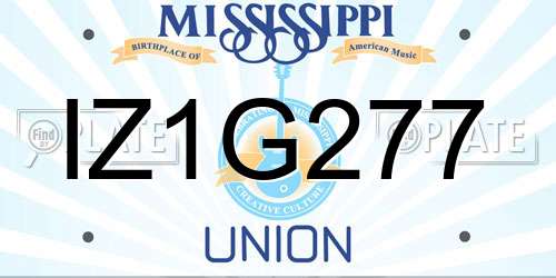 IZ1G277 Mississippi License Plate