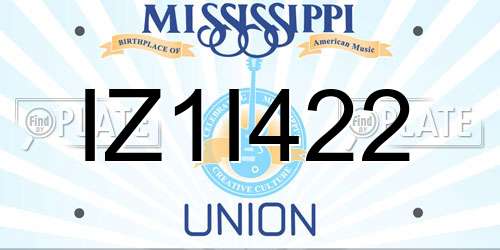 IZ1I422 Mississippi License Plate