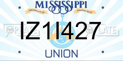IZ1I427 Mississippi License Plate