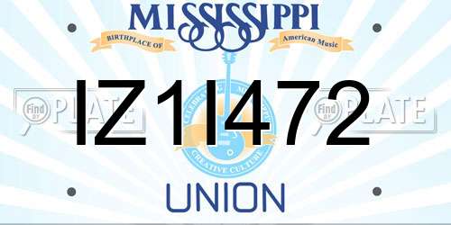 IZ1I472 Mississippi License Plate