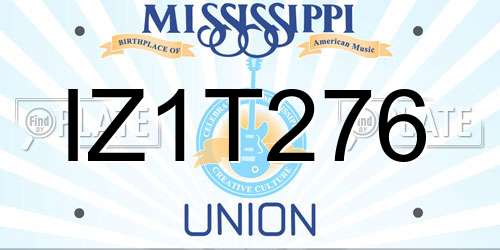 IZ1T276 Mississippi License Plate