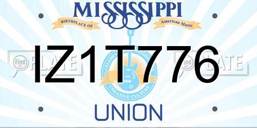 IZ1T776 Mississippi License Plate