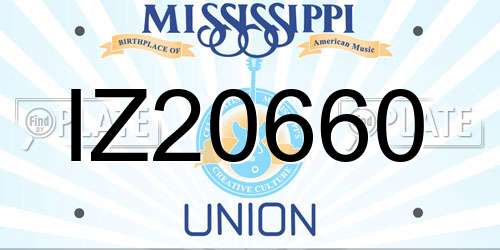 IZ20660 Mississippi License Plate