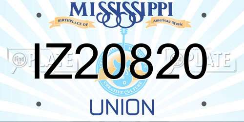 IZ20820 Mississippi License Plate