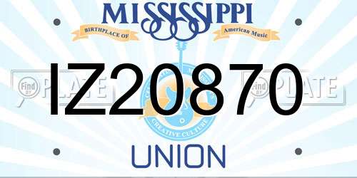 IZ20870 Mississippi License Plate