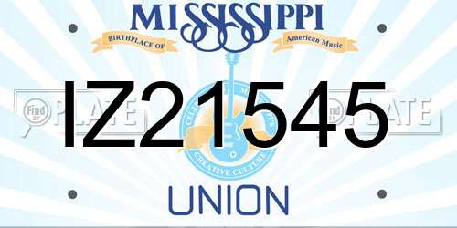 IZ21545 Mississippi License Plate