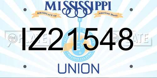 IZ21548 Mississippi License Plate