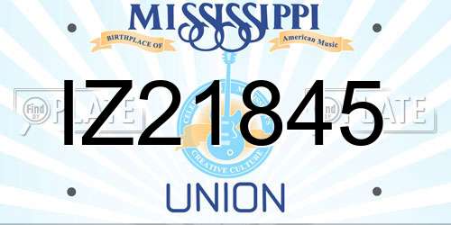 IZ21845 Mississippi License Plate
