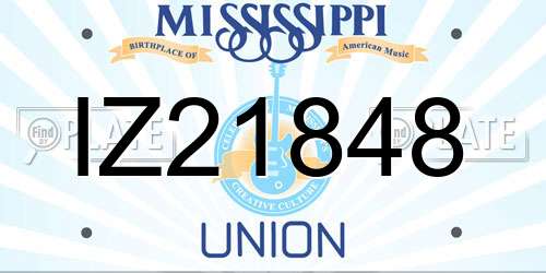 IZ21848 Mississippi License Plate