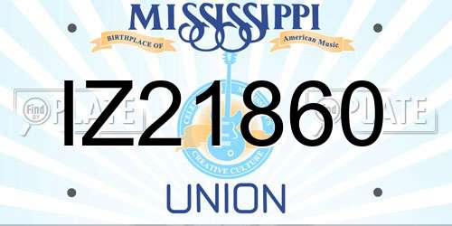 IZ21860 Mississippi License Plate