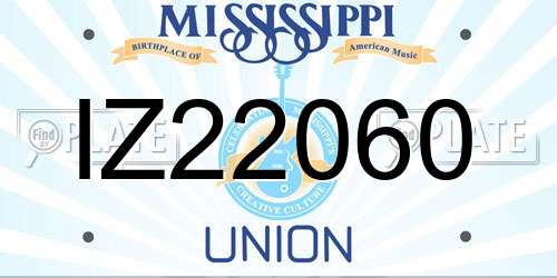 IZ22060 Mississippi License Plate