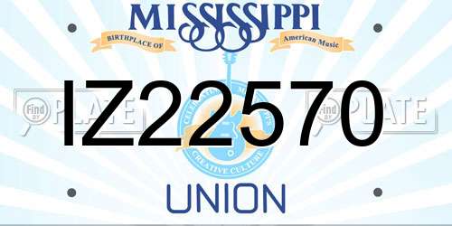 IZ22570 Mississippi License Plate