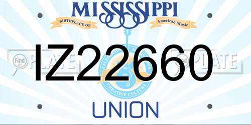 IZ22660 Mississippi License Plate
