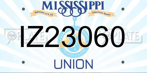 IZ23060 Mississippi License Plate