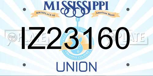 IZ23160 Mississippi License Plate