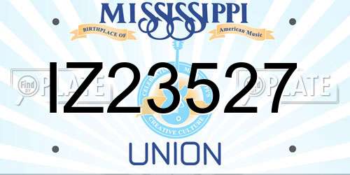 IZ23527 Mississippi License Plate