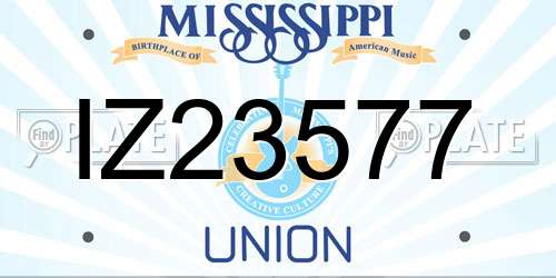 IZ23577 Mississippi License Plate