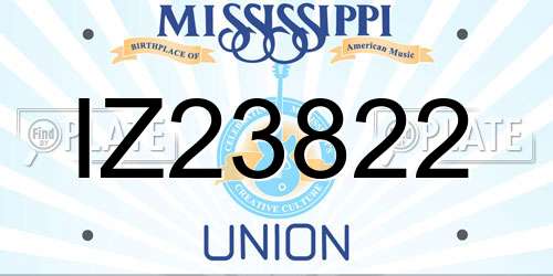 IZ23822 Mississippi License Plate