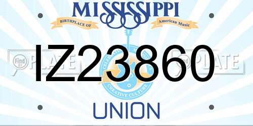 IZ23860 Mississippi License Plate