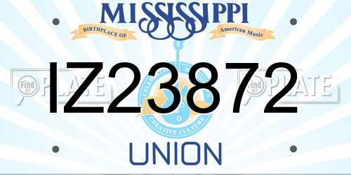 IZ23872 Mississippi License Plate