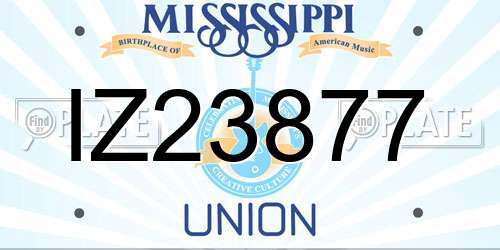 IZ23877 Mississippi License Plate