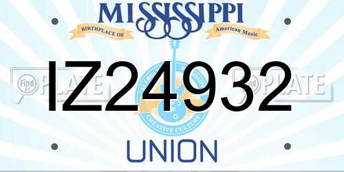 IZ24932 Mississippi License Plate