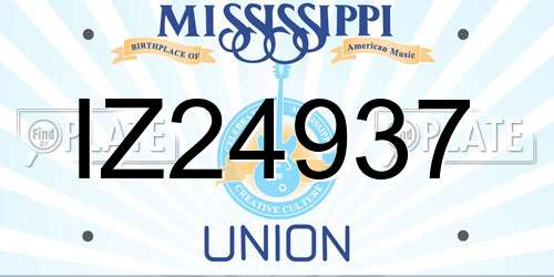 IZ24937 Mississippi License Plate