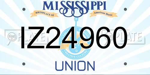 IZ24960 Mississippi License Plate