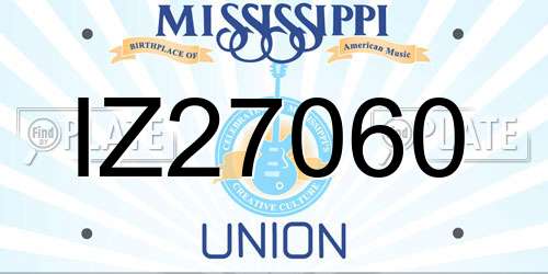 IZ27060 Mississippi License Plate