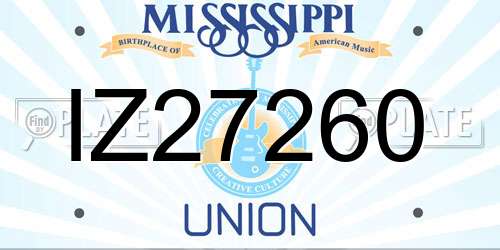 IZ27260 Mississippi License Plate