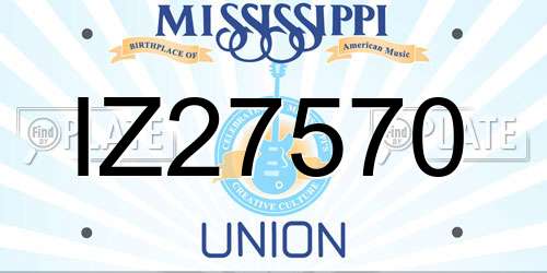 IZ27570 Mississippi License Plate