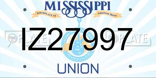 IZ27997 Mississippi License Plate